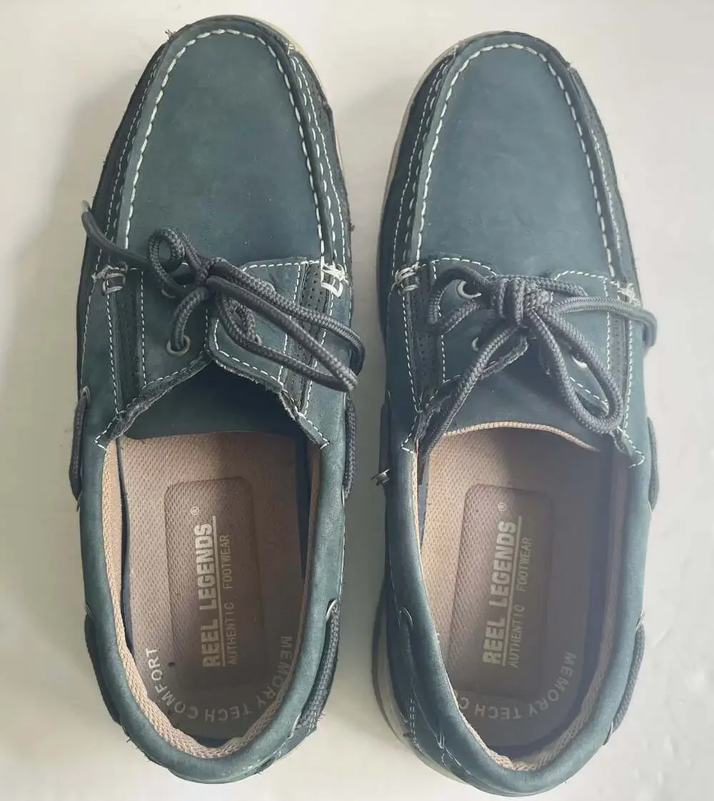 Reel Legends Blue Authentic Footwear Memory Tech Comfort Boat Shoes 10M